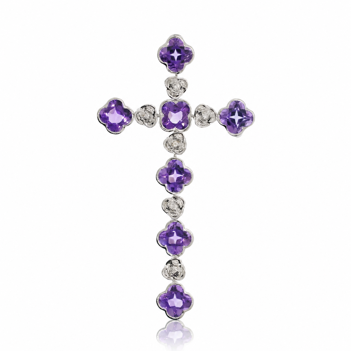18K紫水晶鑽石吊墜 18K Amethyst Diamond Pendant
