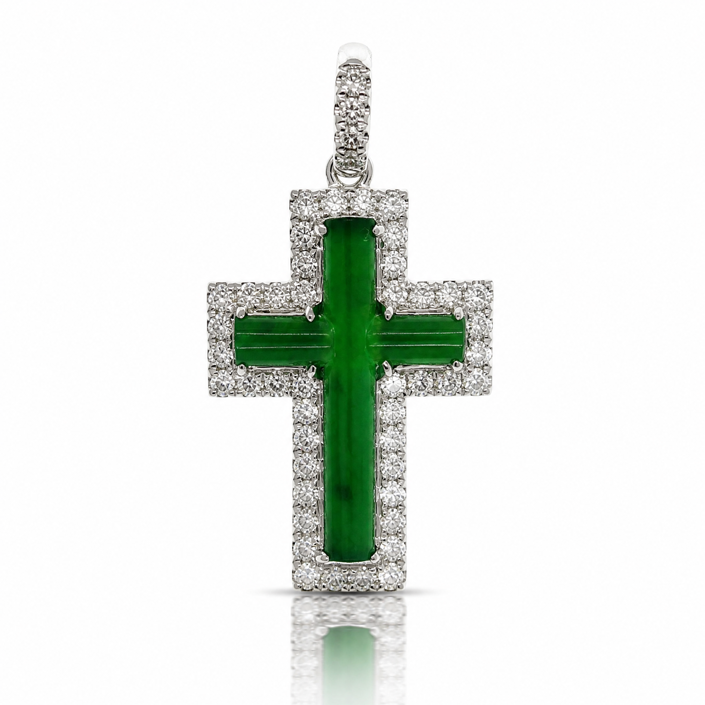 18K 翡翠鑽石吊墜 18K Jade Pendant
