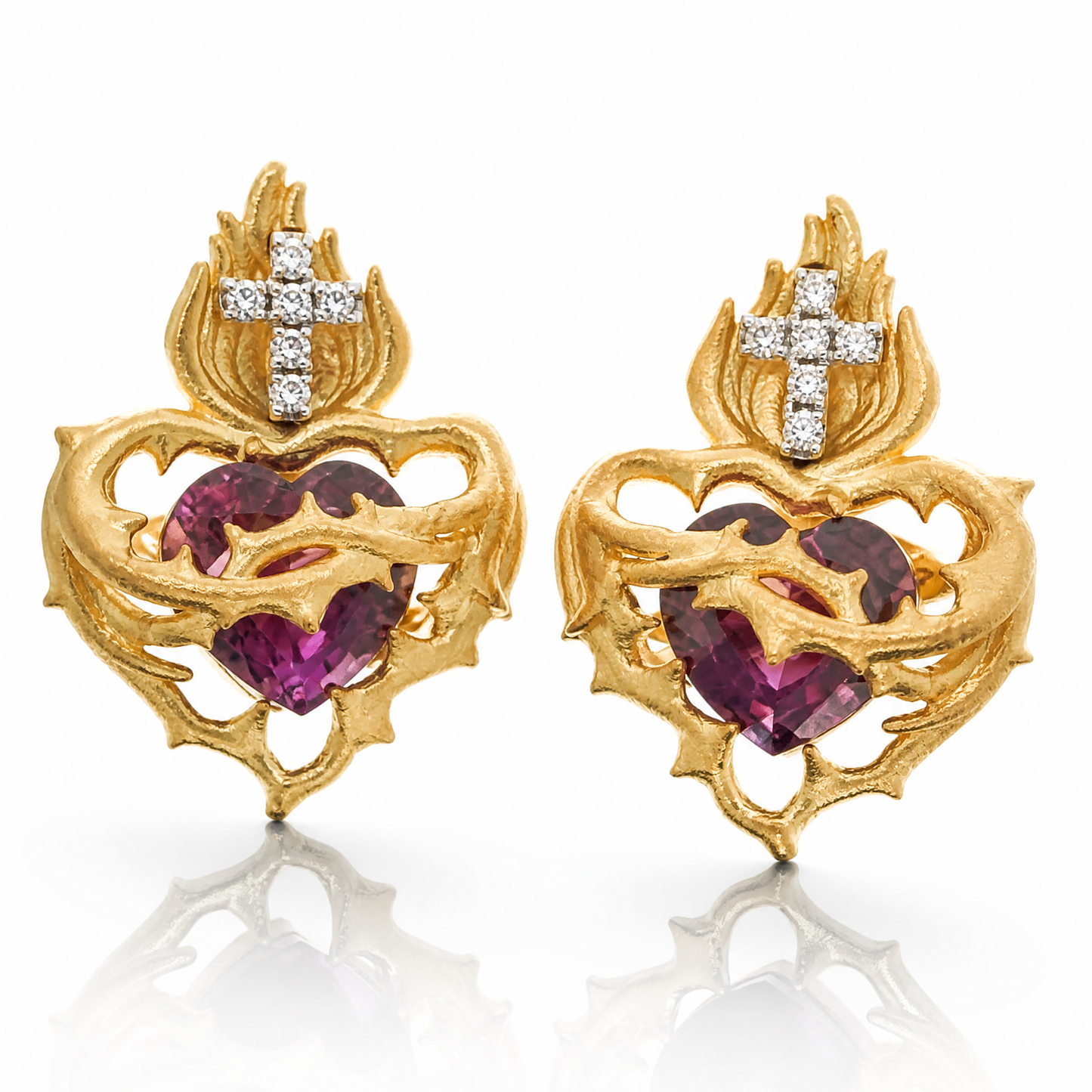 14K 藍寶石鑽石耳環 14K Sapphire Diamond Earring