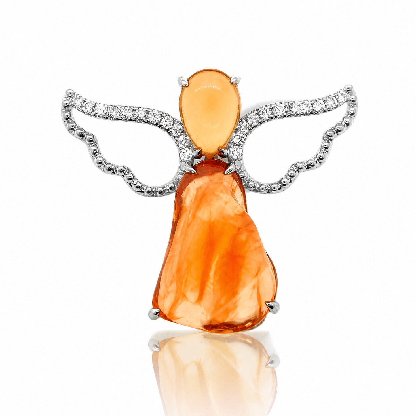 18K 蛋白石鑽石吊墜 18K Opal Diamond Pendant