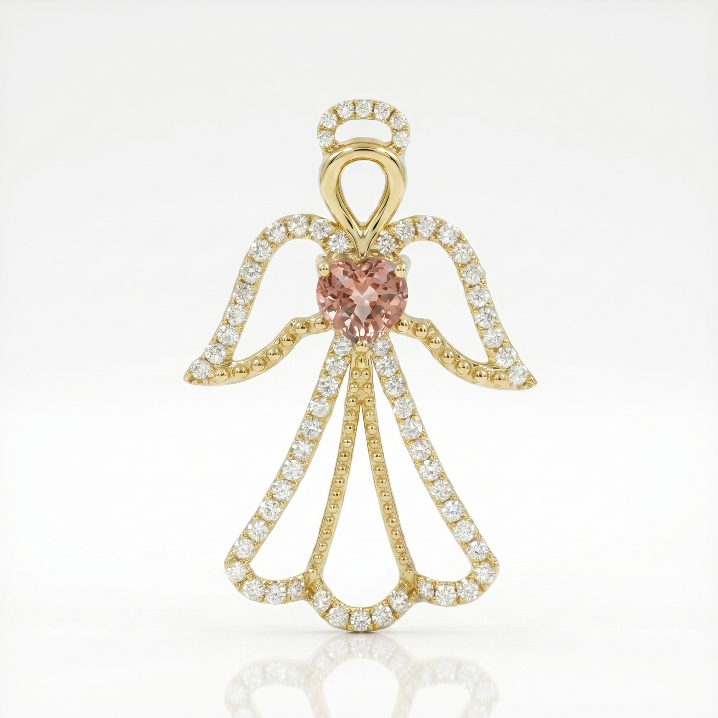18K 彩寶鑽石天使吊咀 18K Fancy Sapphire Diamond Angel Pendant