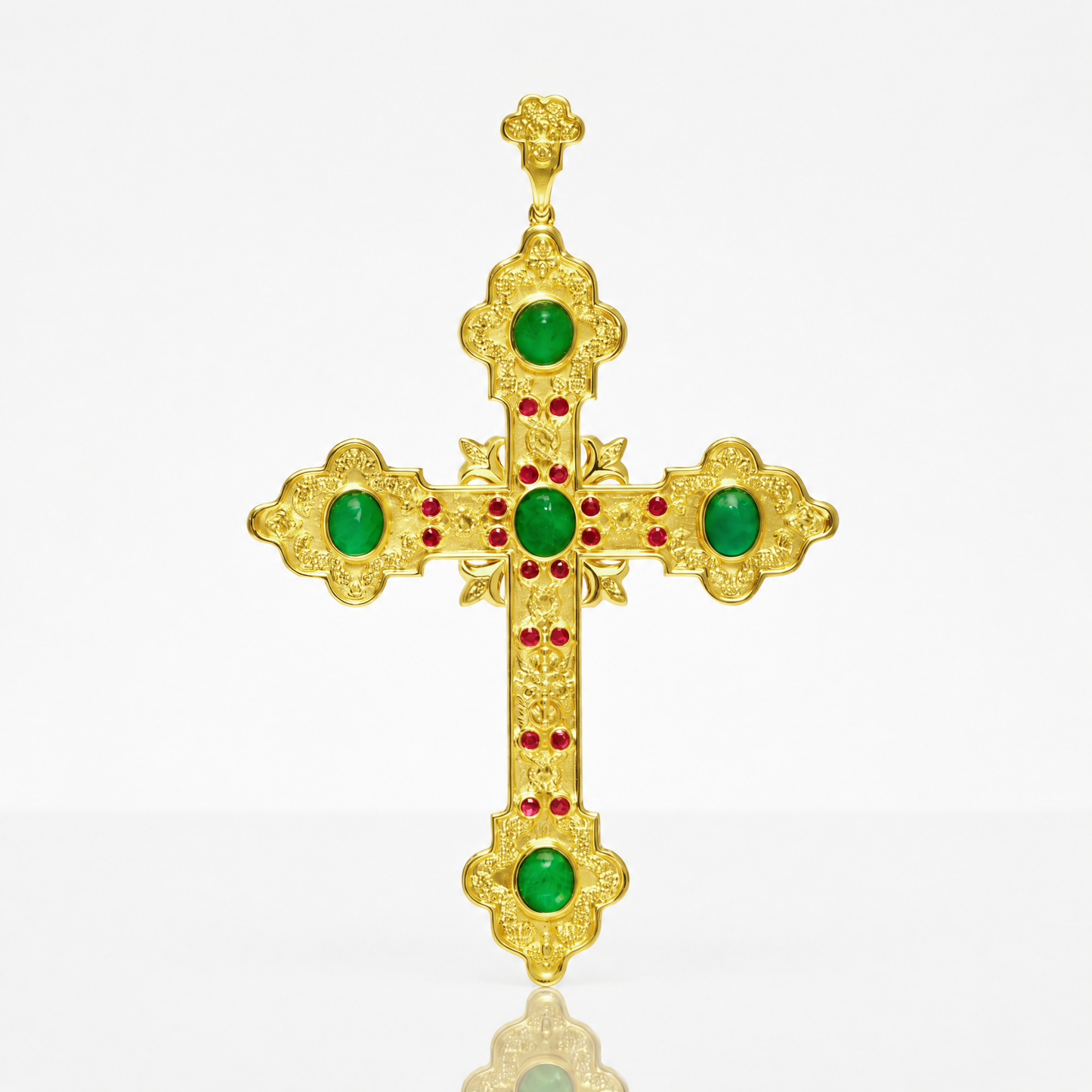 18K 綠寶石鑽石吊墜 18K Emerald and Diamond Pendant