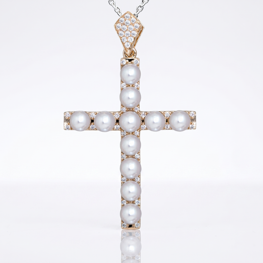 18K 日本珠鑽石吊墜 18K Akoya Pearl Diamond Pendant