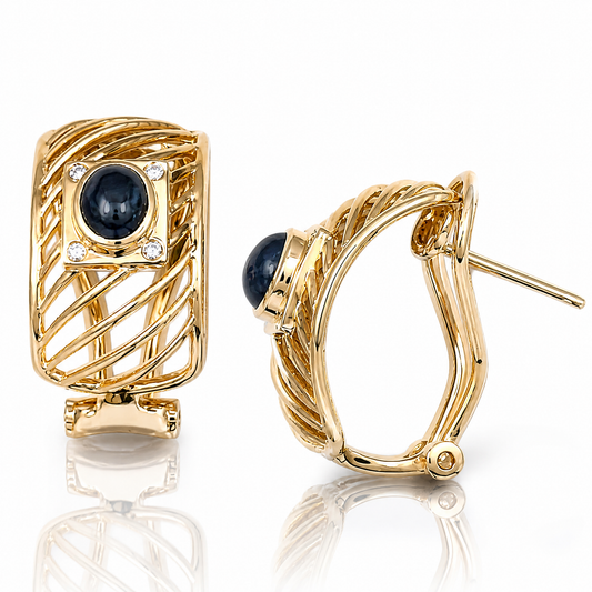 18K 藍寶石耳環 18K Sapphire Earring