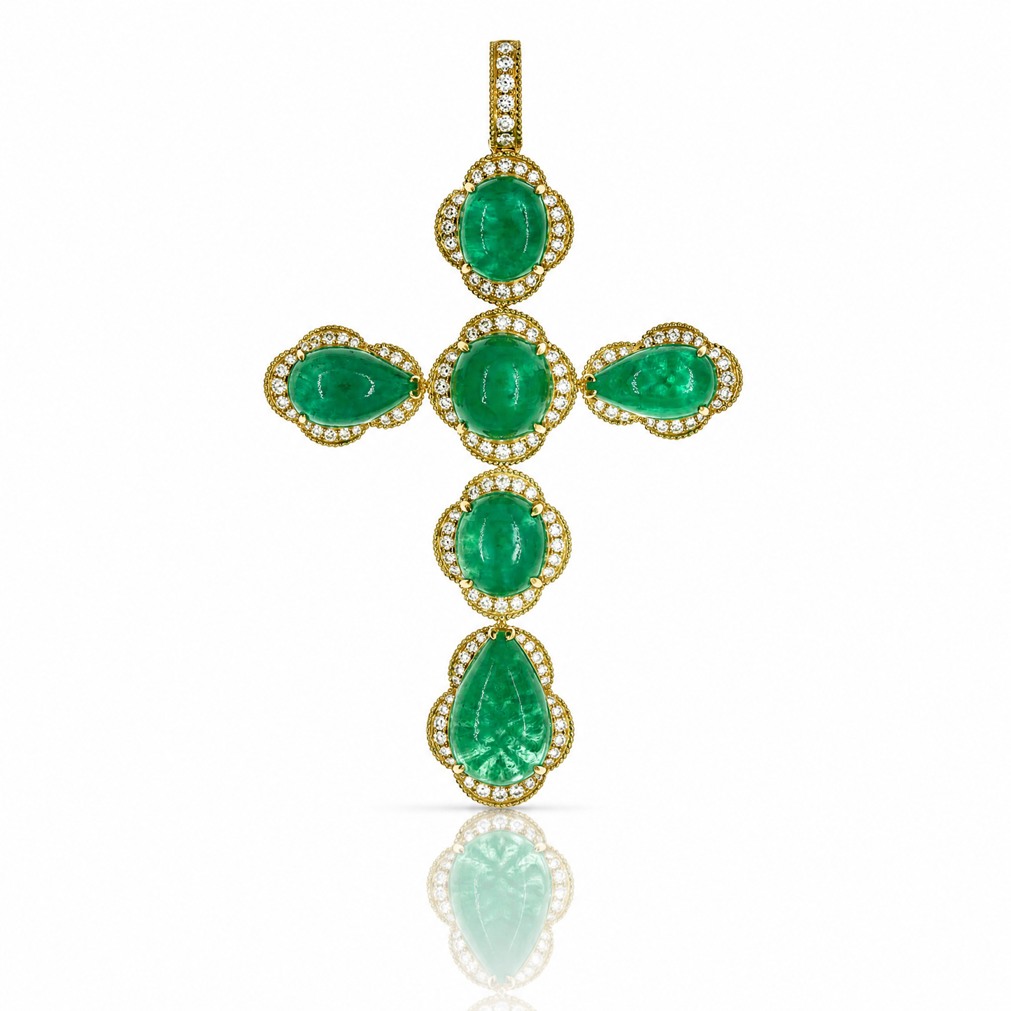 18K 祖母綠鑽石吊墜 18K Emerald Diamond Pendant