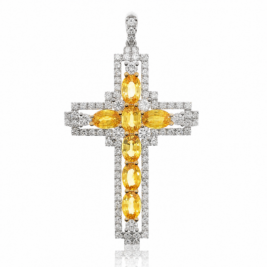 18K 藍寶石鑽石吊墜 18K Sapphire Diamond Pendant