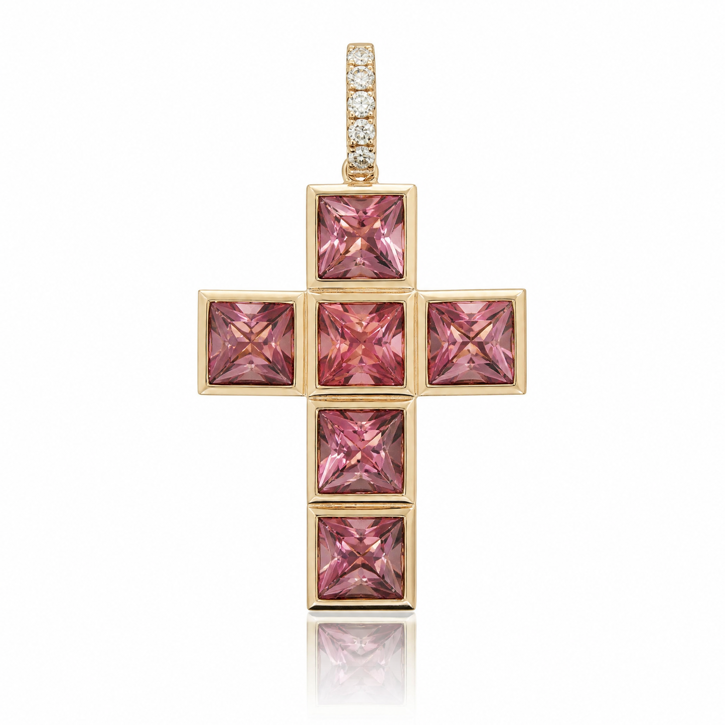 18K 碧璽鑽石吊墜 18K Tourmaline Diamond Pendant