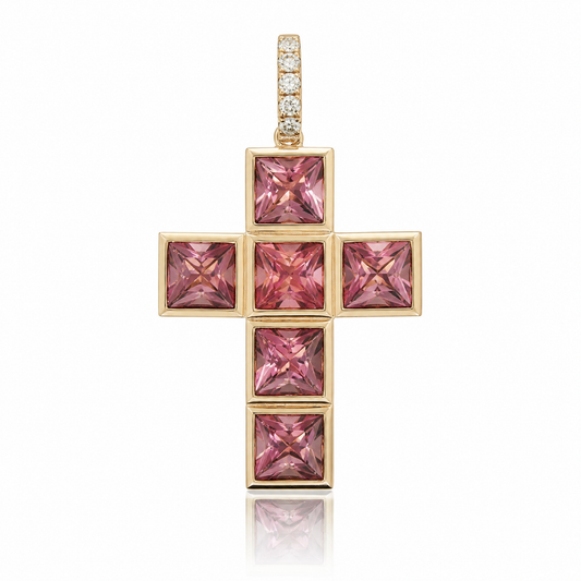 18K 碧璽鑽石吊墜 18K Tourmaline Diamond Pendant
