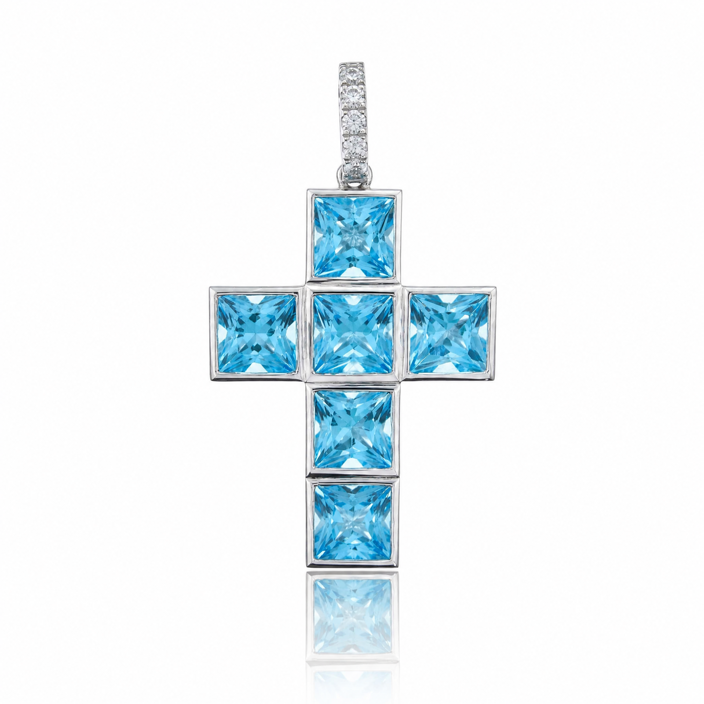 18K托帕石鑽石吊墜 18K Topaz Diamond Pendant