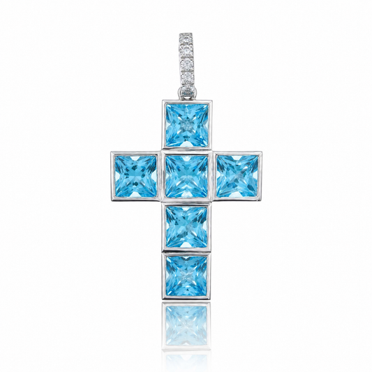18K托帕石鑽石吊墜 18K Topaz Diamond Pendant