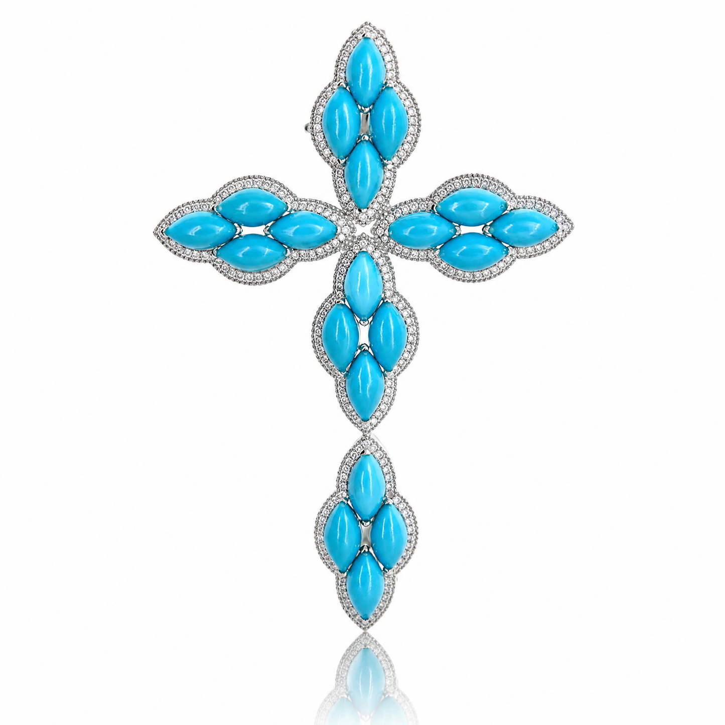 18K 綠松石鑽石吊墜 18K Turquoise Diamond Pendant
