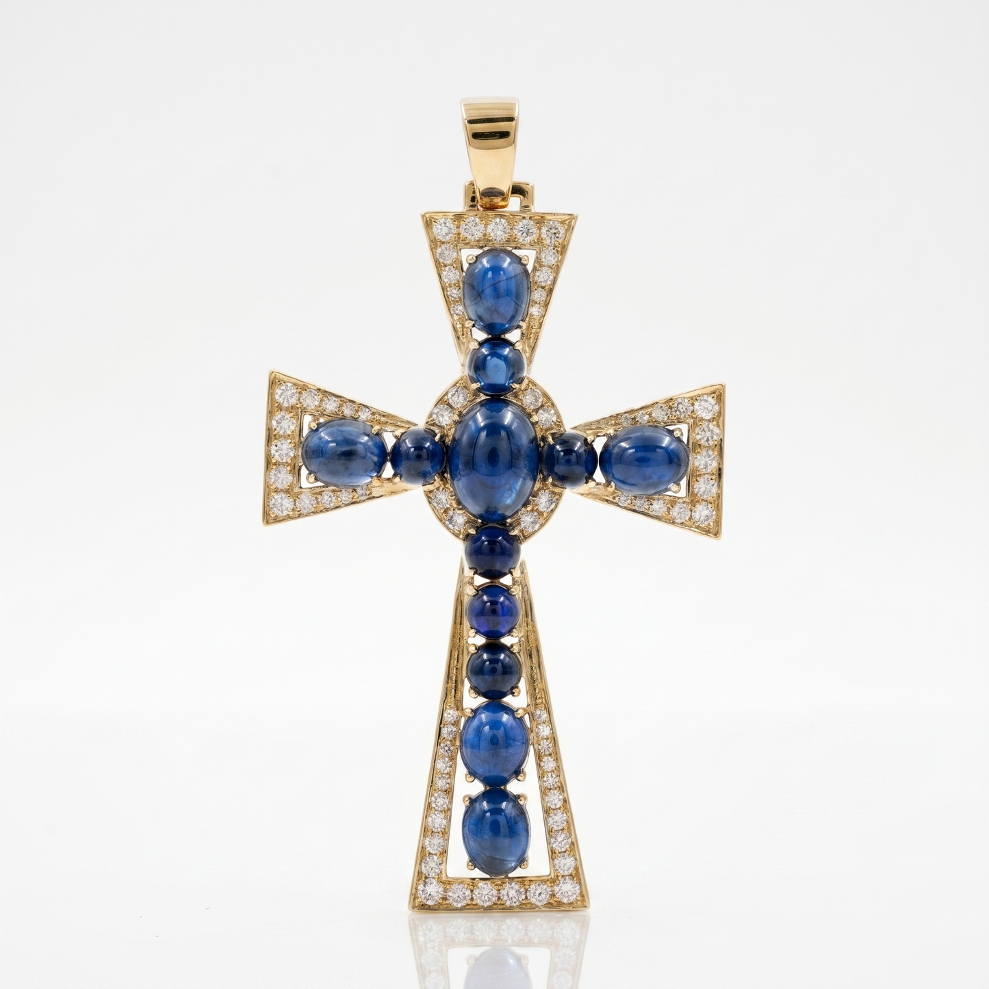 18K 藍寶石鑽石吊墜 18K Sapphire Diamond Pendant