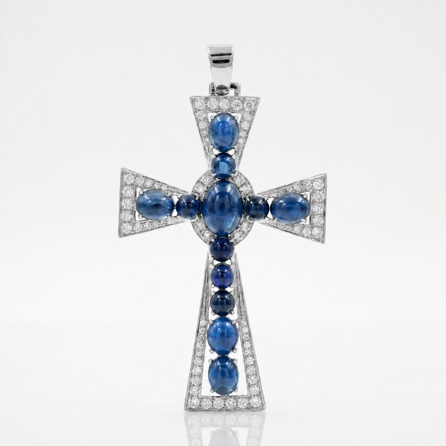 18K 藍寶石鑽石吊墜 18K Sapphire Diamond Pendant