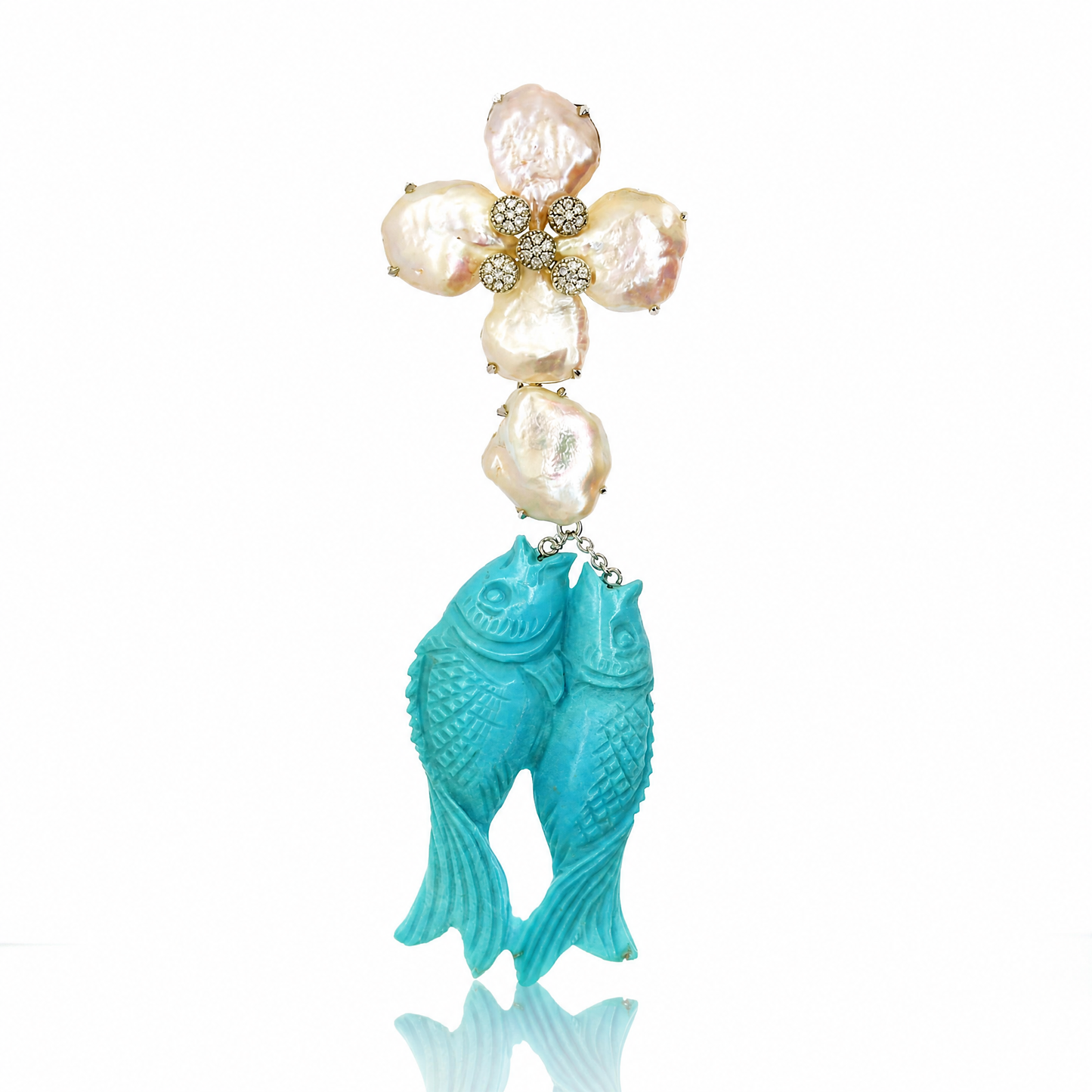 18K 松石珍珠吊墜 18K Turquoise Pearl Pendant