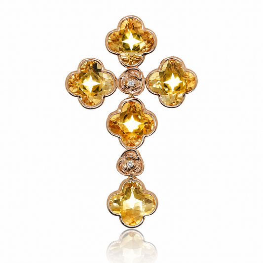 18K 黃水晶吊墜 18K Citrine Pendant