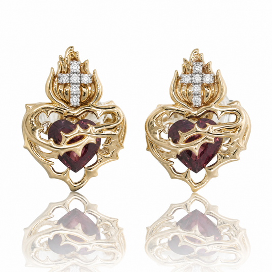 14K 藍寶石鑽石耳環 14K Sapphire Diamond Earring