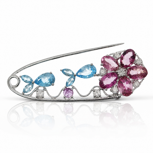 01729 Rubellite Brooch