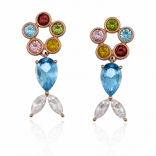 18K 晶石耳環 18K Crystal Earring