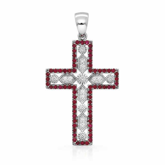18K 紅寶石鑽石吊墜 18K Ruby Diamond Pendant