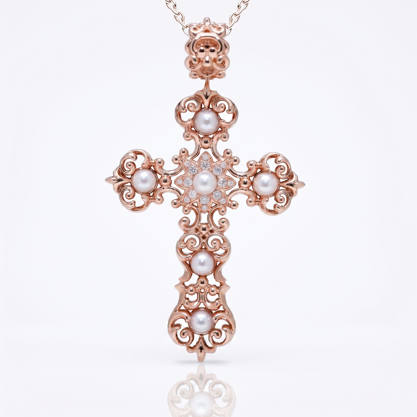 18K金珍珠鑽石吊墜 18K Pearl and Diamond Pendant