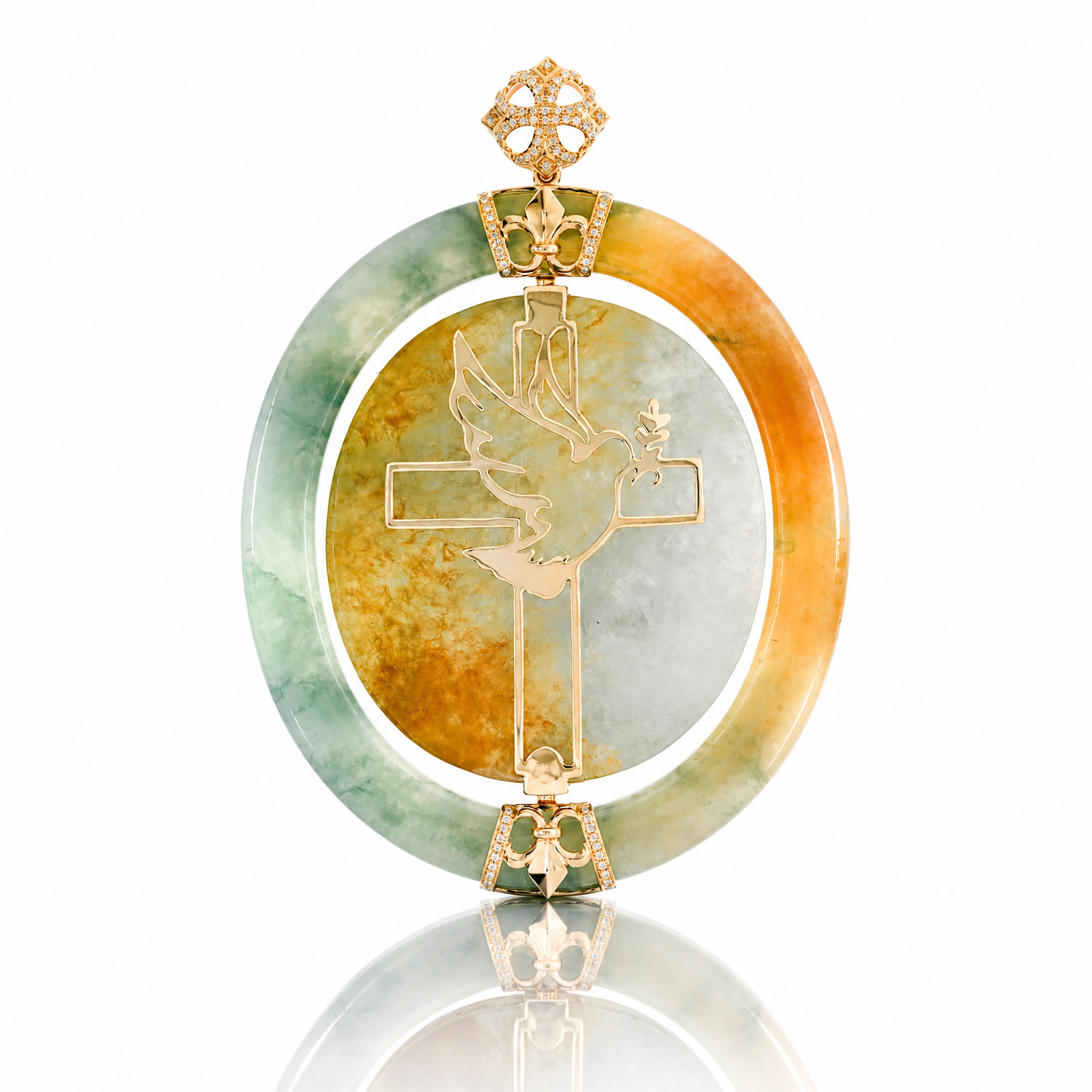 18K 玫瑰金翡翠吊墜 18K Jade Pendant