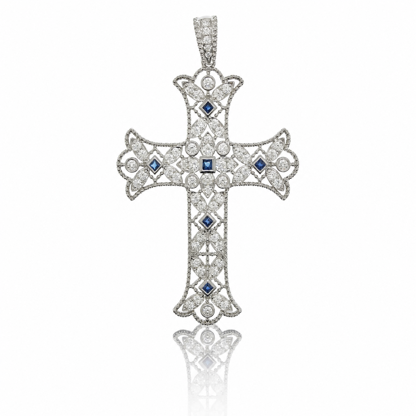 18k 藍寶石鑽石吊墜 18K Sapphire and Diamond Pendant