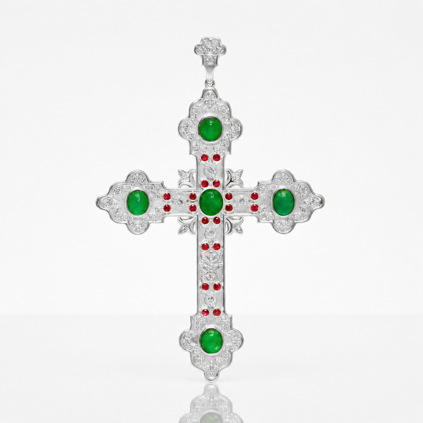 18K 綠寶石鑽石吊墜 18K Emerald and Diamond Pendant