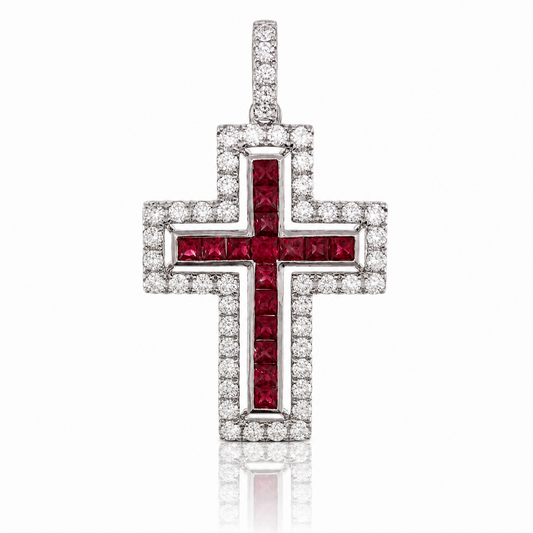 18K 紅寶石鑽石吊墜 18K Ruby Diamond Pendant