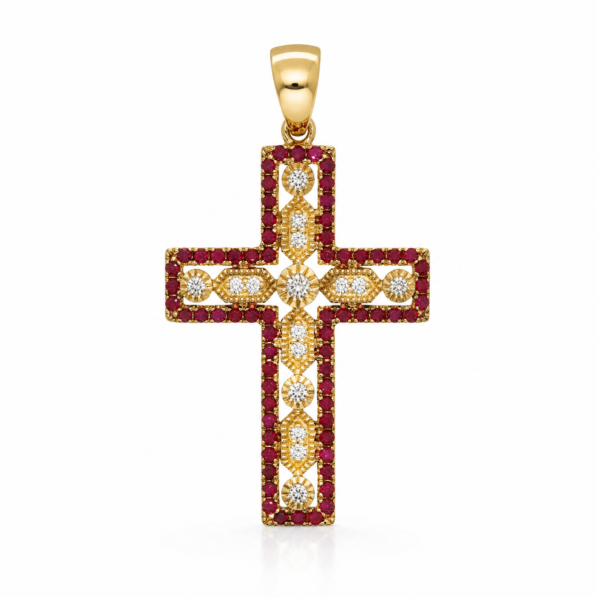 18K 紅寶石鑽石吊墜 18K Ruby Diamond Pendant