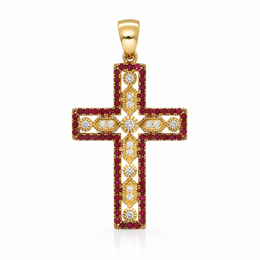 18K 紅寶石鑽石吊墜 18K Ruby Diamond Pendant