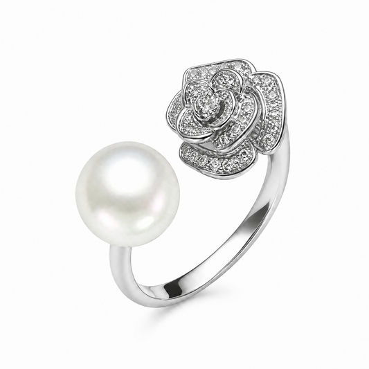 18K 南洋珠鑽石戒指 18K South Sea Pearl Diamond Ring