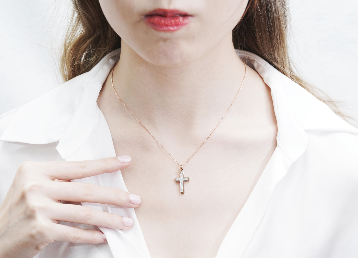 18K 黃金鑽石吊墜